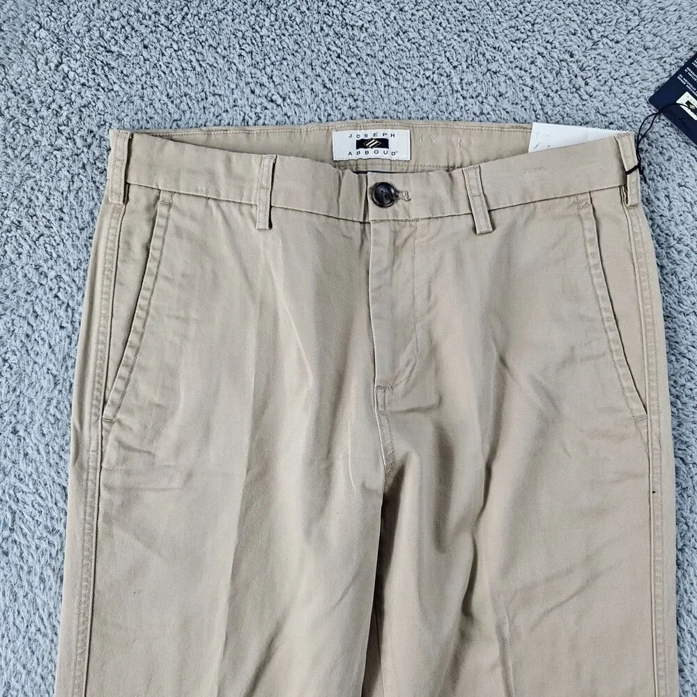 Joseph Abboud Pants 32x31 Khaki Beige Chino Comfort Stretch Preppy Casual NWT